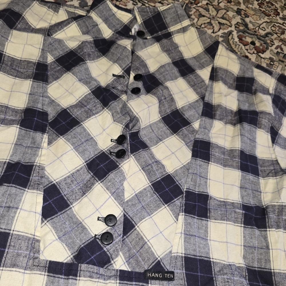 Hang Ten 100% cotton plaid Shirt. Women's medium - Picture 3 of 7